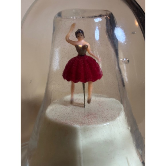 VTG BOLS Glass Ballerina Music Box Le Bleu Danube Germany Dancer - Picture 3 of 9